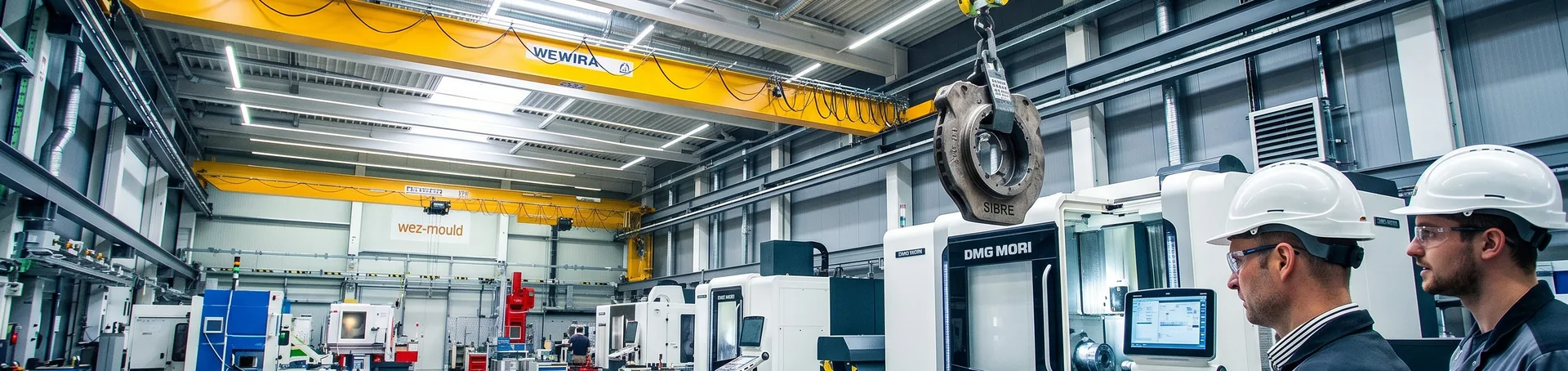 WEWIRA Zweiträgerlaufkran in einer Produktionshalle